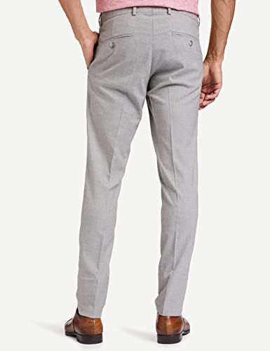 Symbol Men's Stretchable Formal Low Rise Pants | Trousers (Slim Fit) (Light Grey_34) - Image 9