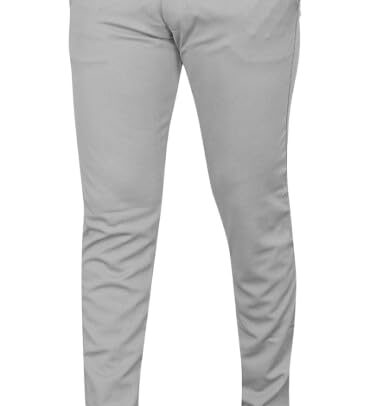 VIJETA Garments for Men Lycra Blend Formal Trousers ? Smart Fit Office Wear Pants with Elastic Waistband & Zip Fly Light Grey 36