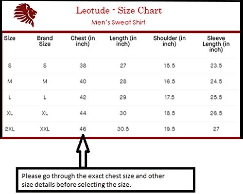LEOTUDE Regular Fit Stylish Loopknit Sweatshirt for Men's (W11_Brown_P_Brown_S) - Image 3