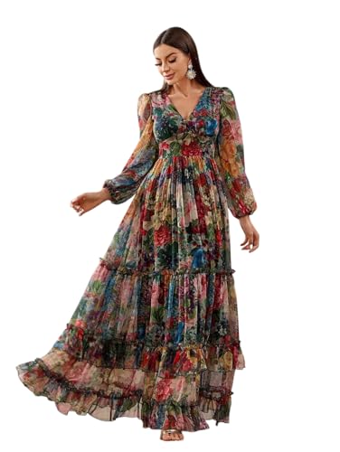 LITZO Dress for Women || Western Dresses for Women || One Piece Maxi Dress (L-30-L) Yellow - Image 5