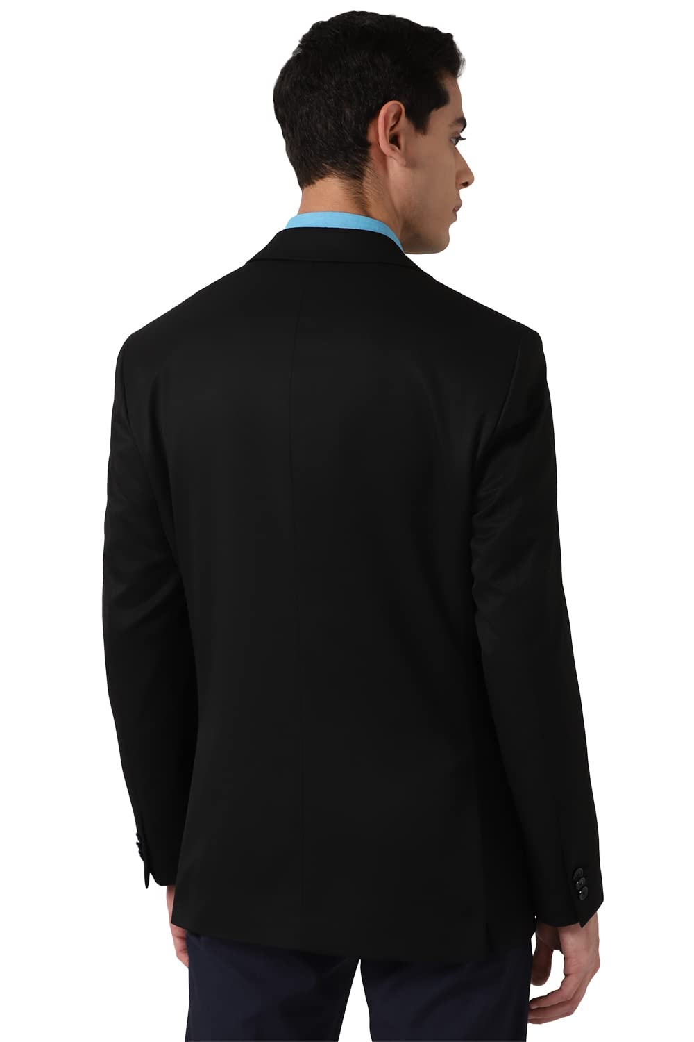 Peter England Men's Regular Fit Blazer (PEBZOTLBC6864244_Dark Blue_44) - Image 4