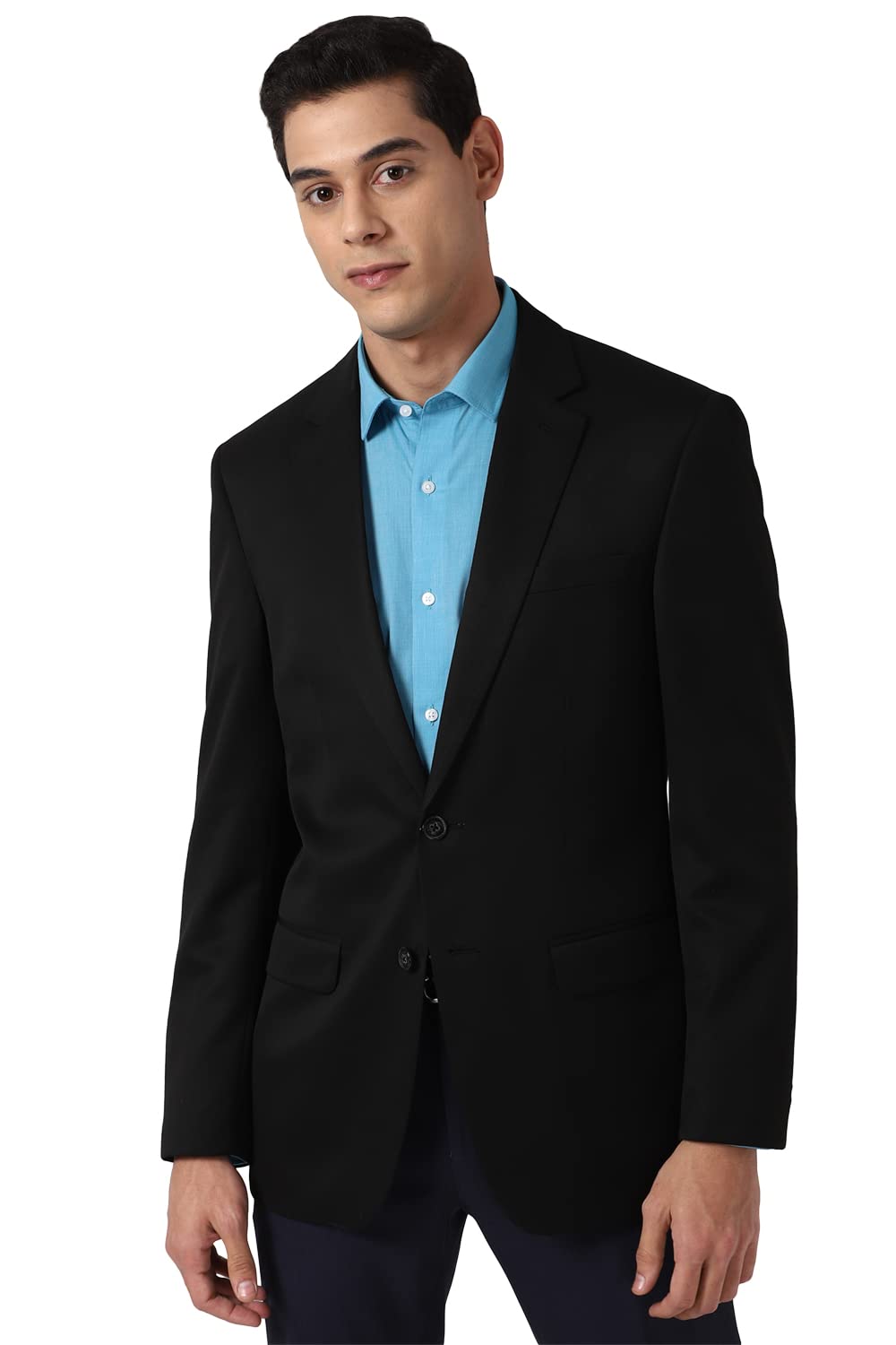 Peter England Men's Regular Fit Blazer (PEBZOTLBC6864244_Dark Blue_44)