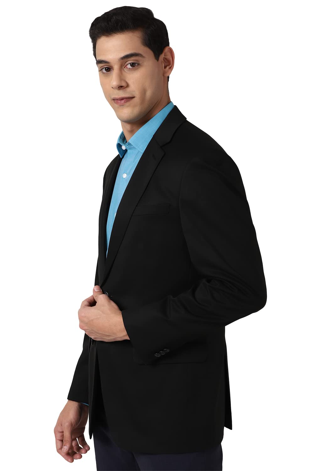 Peter England Men's Regular Fit Blazer (PEBZOTLBC6864244_Dark Blue_44) - Image 5