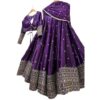 KEYURA Stylish Chinon Embroidered Work Lehenga Choli For Women| Bridal Wear Lehenga Choli (Purple)