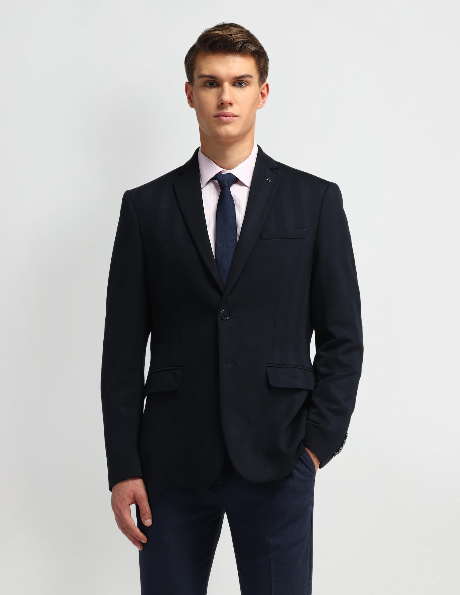 Arrow Men's Classic Slim Formal Blazer (ARAIBZ5063_Blue - Image 9
