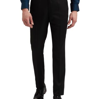 Peter England Men's Slim Fit Work Utility Pants (PETFOSLBR35628_Dark Blue_38)