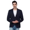 Cantabil Self Design Navy Blue Full Sleeves Notch Lapel Casual Blazer for Men | Casual Blazer for Men | Men Blazer for Casual (MBZC00069_Navy_38)