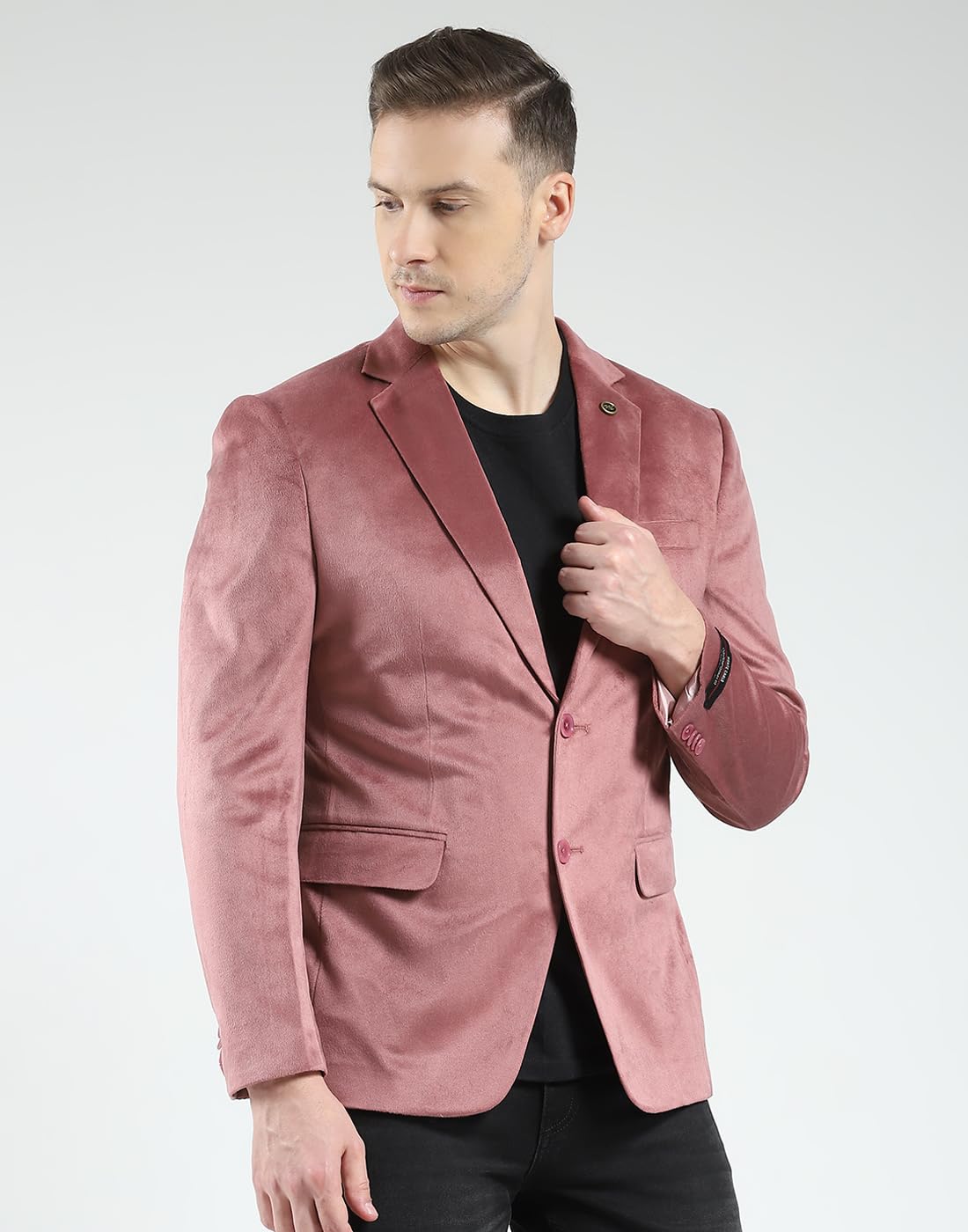 Monte Carlo Men's Regular Fit Formal Blazer | Solid Pattern | Notch Lapel Classic Office Blazer's for Men Red L (Pack of 1) - Image 5