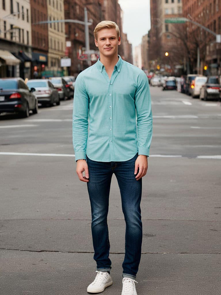 cottonking Mens Shirts | 100% Cotton Long Sleeve Formal Shirts for Man | Button Down Shirt Men | Oxford Mens Dress Shirts | M | Light Green - Image 2