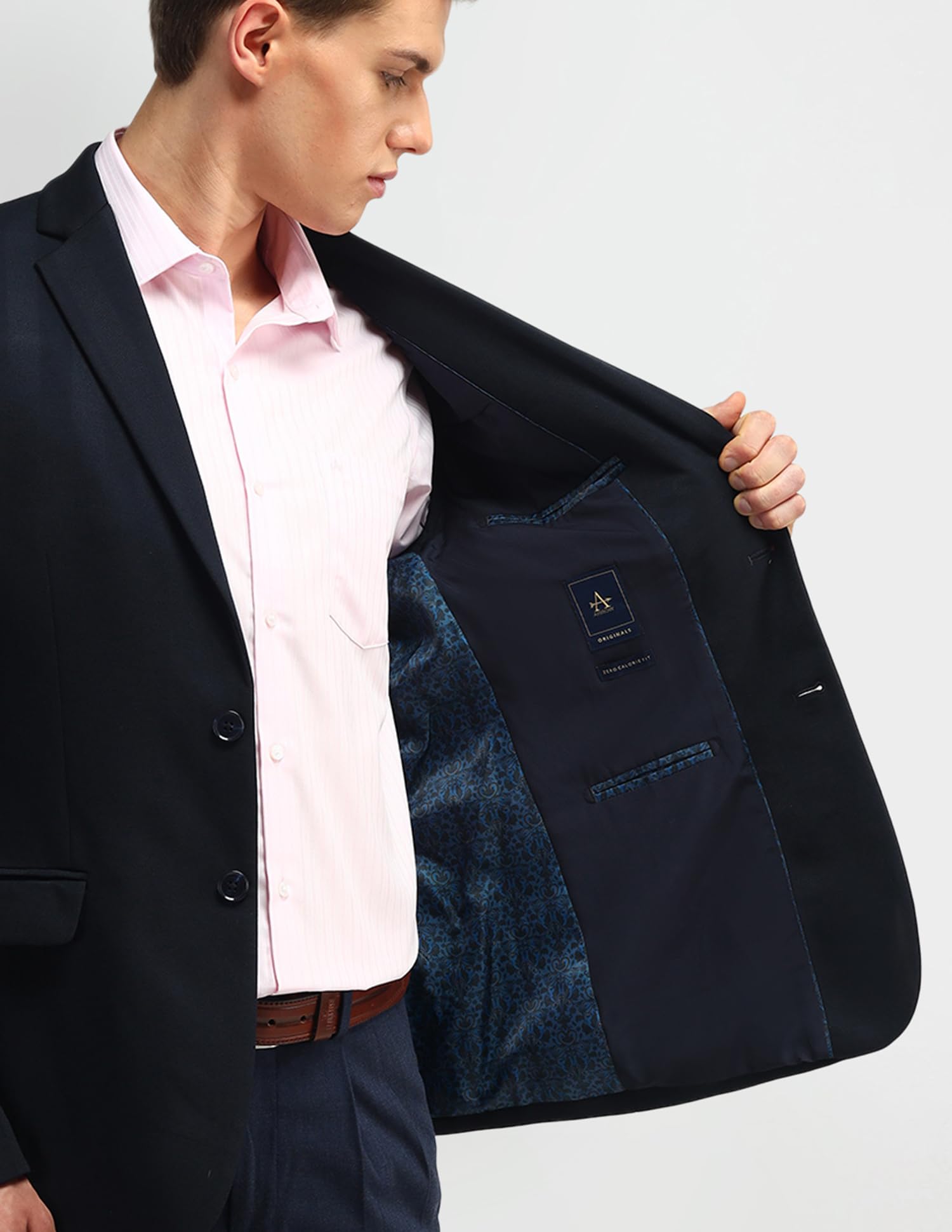Arrow Men's Classic Slim Formal Blazer (ARAIBZ5063_Blue - Image 3