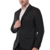 SaintX Men's Formal Blazer/Coat, dri-fit Fabric, Office Jet Black