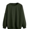 Mack JONNEY Olive Solid Round Neck Cotton Fleece Regular Fit Sweatshirt for Men-VMACK639179 (Medium)
