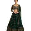 Aika Creation Women's Chinon Embroidered Semi-Stitched Lehenga Choli Green Vally LH - M
