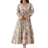 GRECIILOOKS Dress for Women Stylish | One Piece Dress for Women Long | Women Dress | Long Dress for Women | Maxi Dress for Women (in, Alpha, M, Regular, Multicolor)
