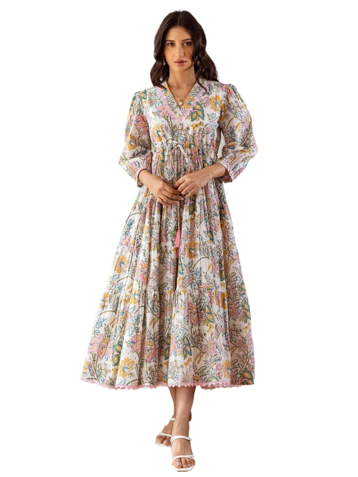 GRECIILOOKS Dress for Women Stylish | One Piece Dress for Women Long | Women Dress | Long Dress for Women | Maxi Dress for Women (in, Alpha, M, Regular, Multicolor)