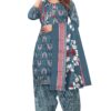 Rajnandini Grey & White Cotton Printed Readymade Patiala Salwar Suit (Ready To Wear-Vsmrw5160-X Large, Womens)