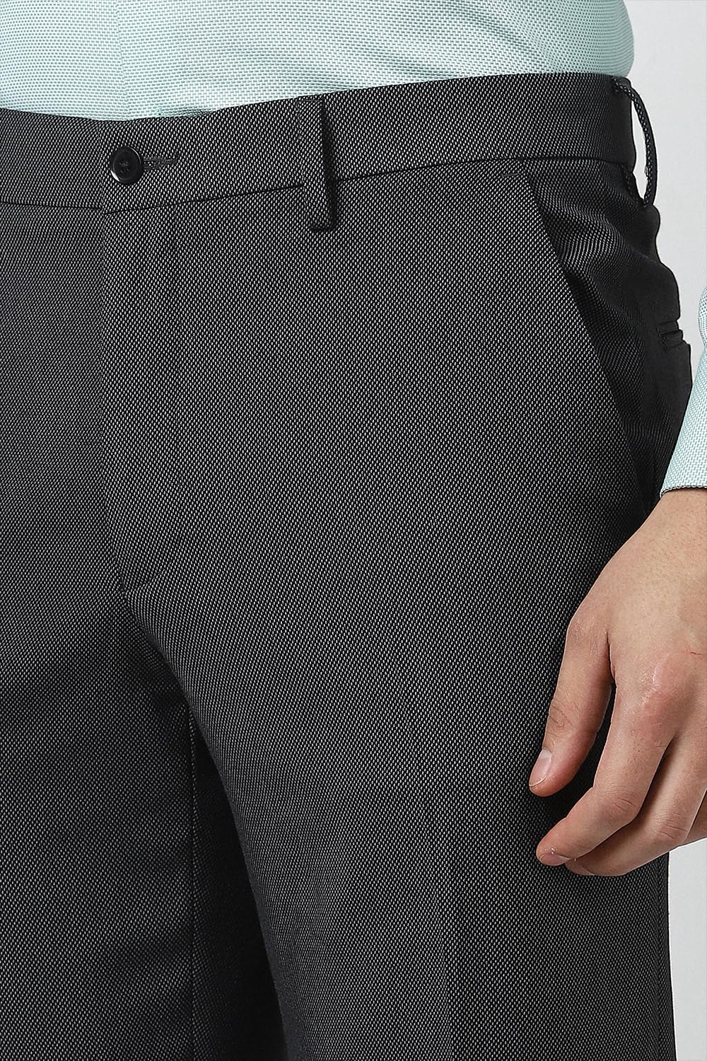 Van Heusen Men Mid Rise Slim Pants (VHTFFSLBN49924_Olive, 32 - Image 3