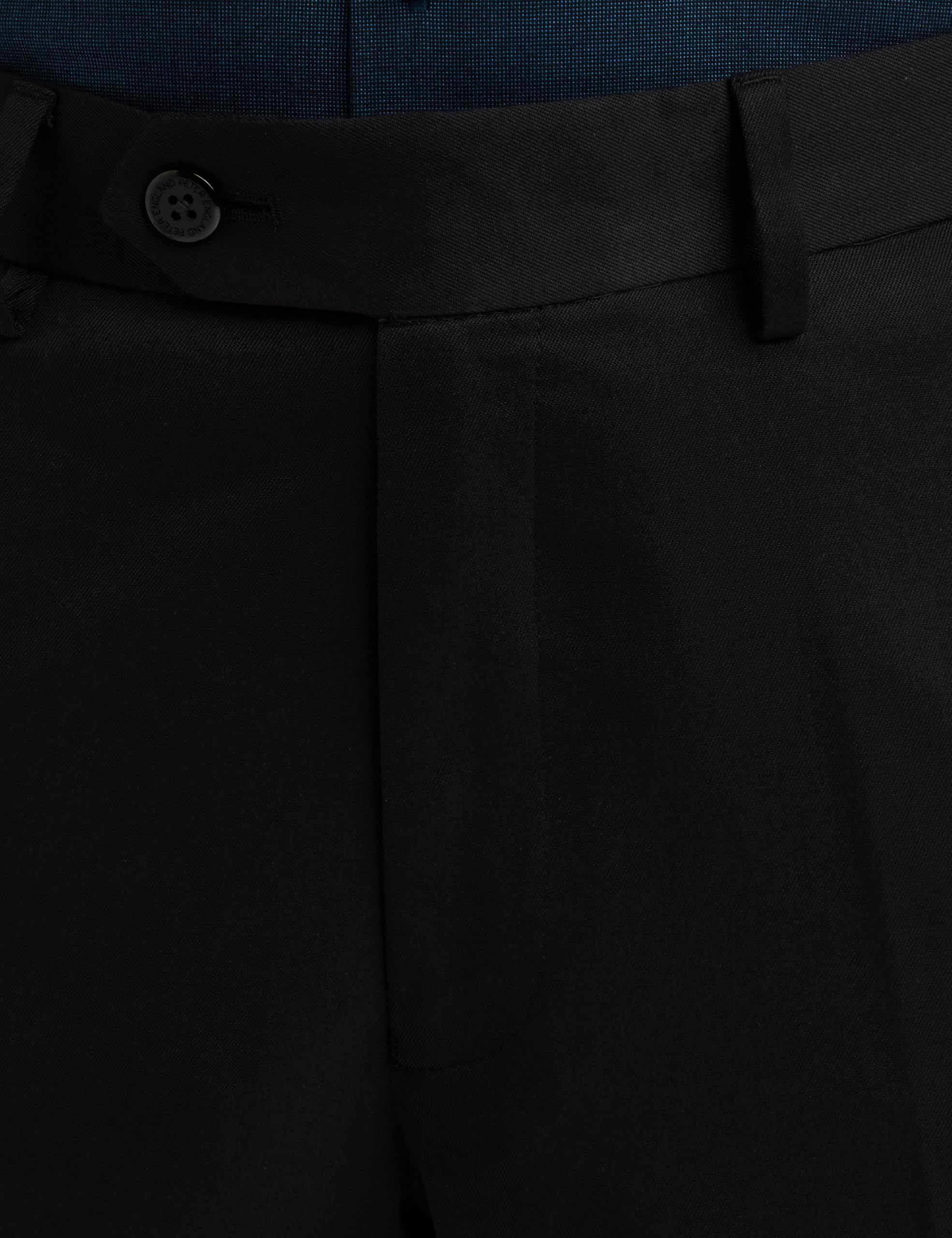Peter England Men's Slim Fit Work Utility Pants (PETFOSLBR35628_Dark Blue_38) - Image 2