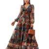 LITZO Dress for Women || Western Dresses for Women || One Piece Maxi Dress (L-30-L) Yellow