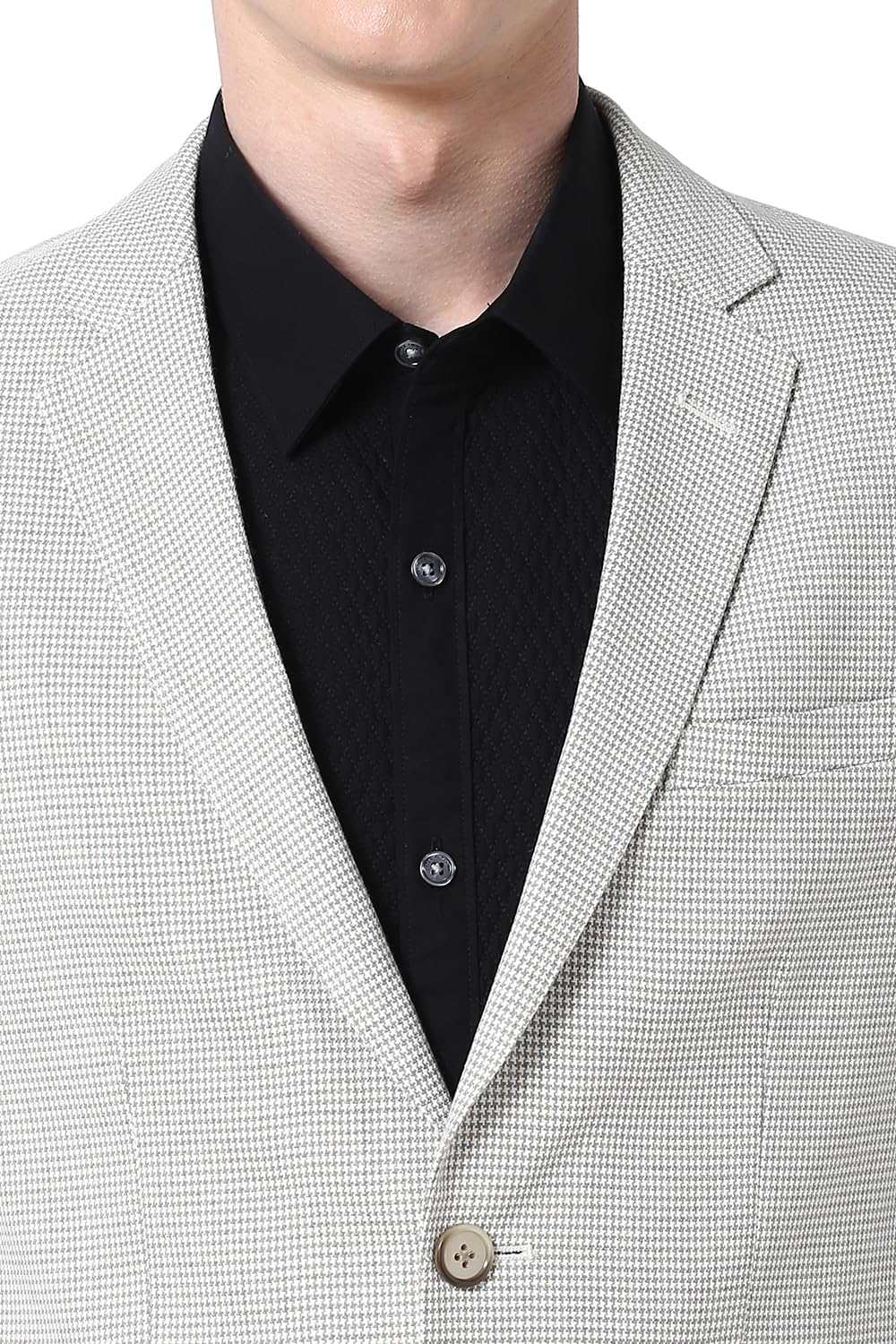 Peter England Men's Blazer (PIBZWNSFT77397_Grey - Image 3