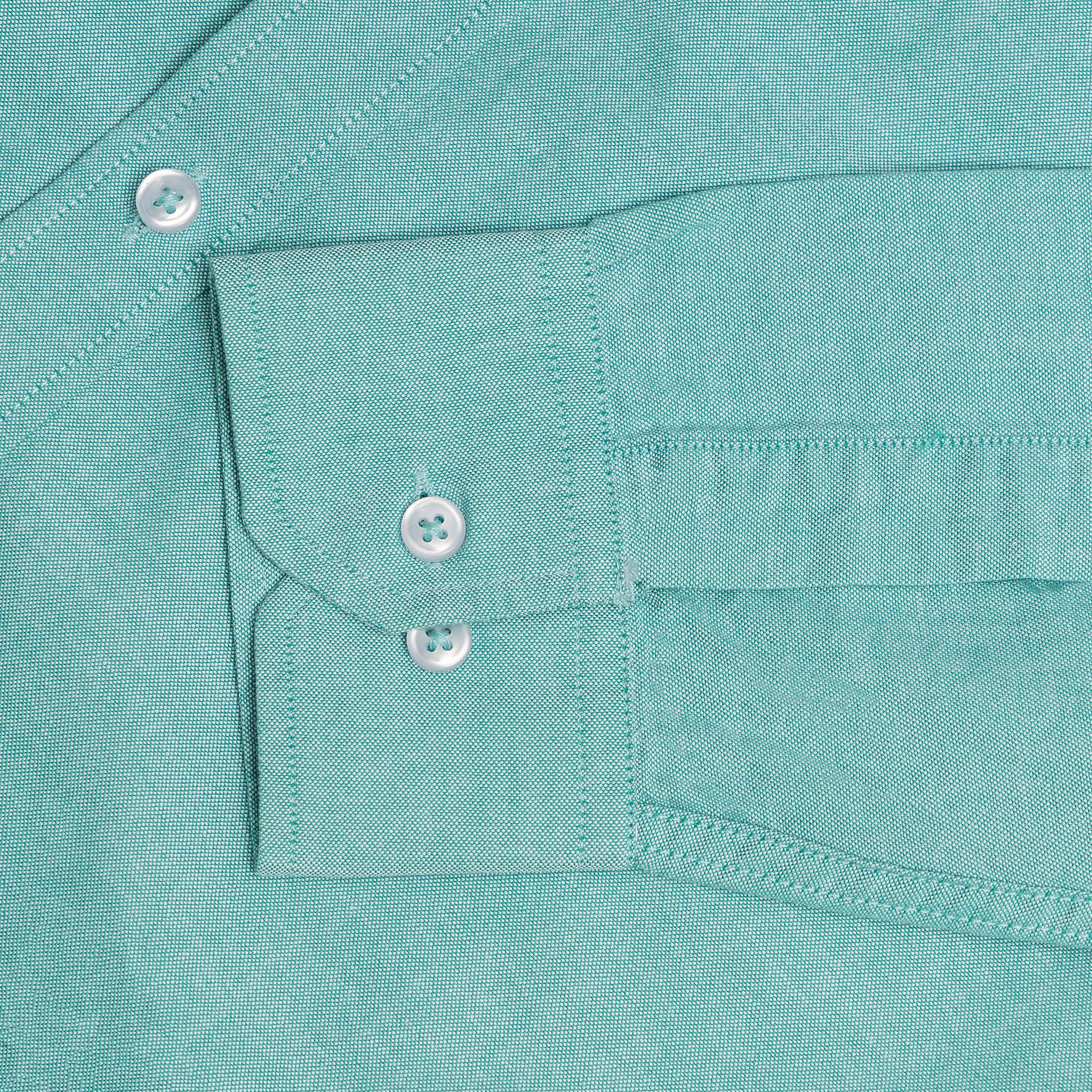 cottonking Mens Shirts | 100% Cotton Long Sleeve Formal Shirts for Man | Button Down Shirt Men | Oxford Mens Dress Shirts | M | Light Green - Image 3