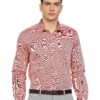 Park Avenue Men's Cotton Structure Slim Fit Shirt (Pmsx17126-E4_Medium Orange