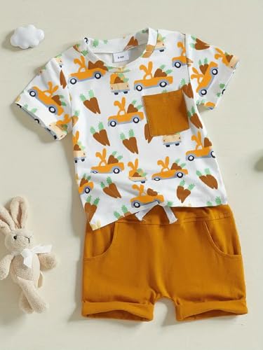 CUTIECRAZE Boy clothing set || cotton clothing set for boy || T shirt And Shorts Set (DTS 26-27) (Orange, 3-4 Years) - Image 4