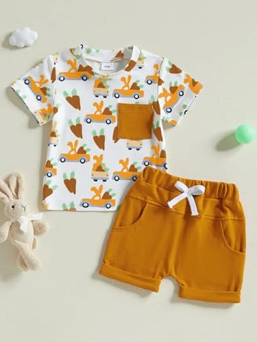 CUTIECRAZE Boy clothing set || cotton clothing set for boy || T shirt And Shorts Set (DTS 26-27) (Orange, 3-4 Years) - Image 6