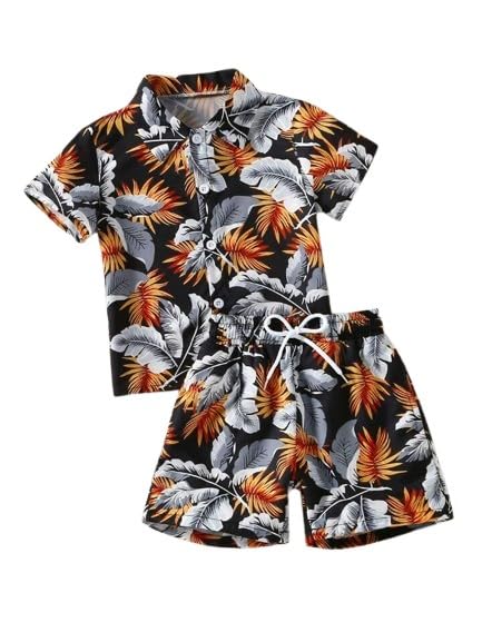 CHALODIA Baby Boy Co-Ord Set | Vibrant Multicolor Print | Perfect for Beach, Picnic & Summer Outings | Toddler Shirt & Shorts