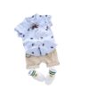 Vikita Enterprise Kids Boy's Printed Cotton Blend,Hosiery Short Sleeve Regular Wear Shirt & Shorts Set (18 Months - 24 Months, LightBlue & lightbrown)