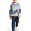 HELLCAT Trendy Co-ords With Hoodie Sweatshirt and Trackpant Clothing Set for Boys Beige/Navy 9-10 Years