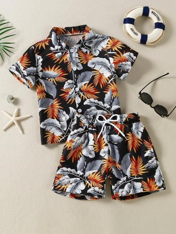 CHALODIA Baby Boy Co-Ord Set | Vibrant Multicolor Print | Perfect for Beach, Picnic & Summer Outings | Toddler Shirt & Shorts - Image 5