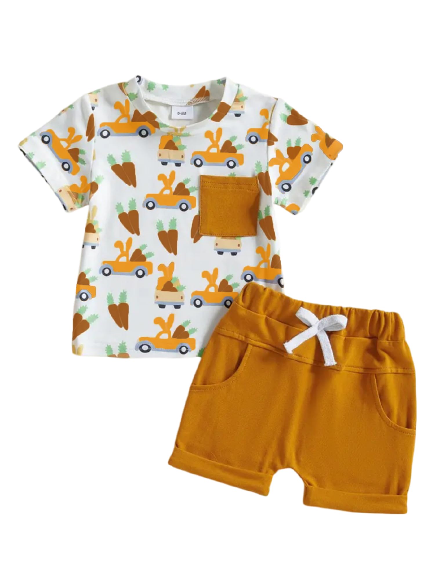 CUTIECRAZE Boy clothing set || cotton clothing set for boy || T shirt And Shorts Set (DTS 26-27) (Orange, 3-4 Years)