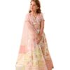 Pspeaches Girl's Cotton Readymade Lehenga Choli (L-Offwhitepinkbooti_Off White_13-14Y)