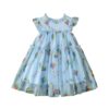 Baby Girls Party Dress – Sky Blue Tulle Frock with Colorful Kite Print | Soft Cotton Inner Lining | Birthday, Festive & Summer Wear Outfit