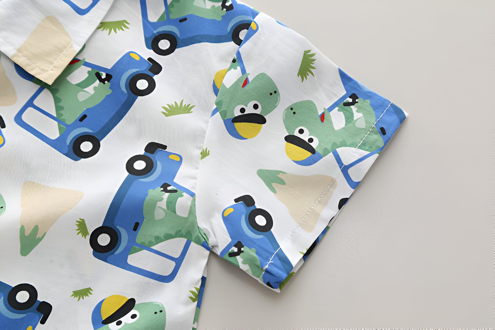 Googo Gaaga Baby Boys Half Sleeve Car Printed Cotton Shirt with Shorts Clothing Set for Kids(5-6 Year) - Image 6