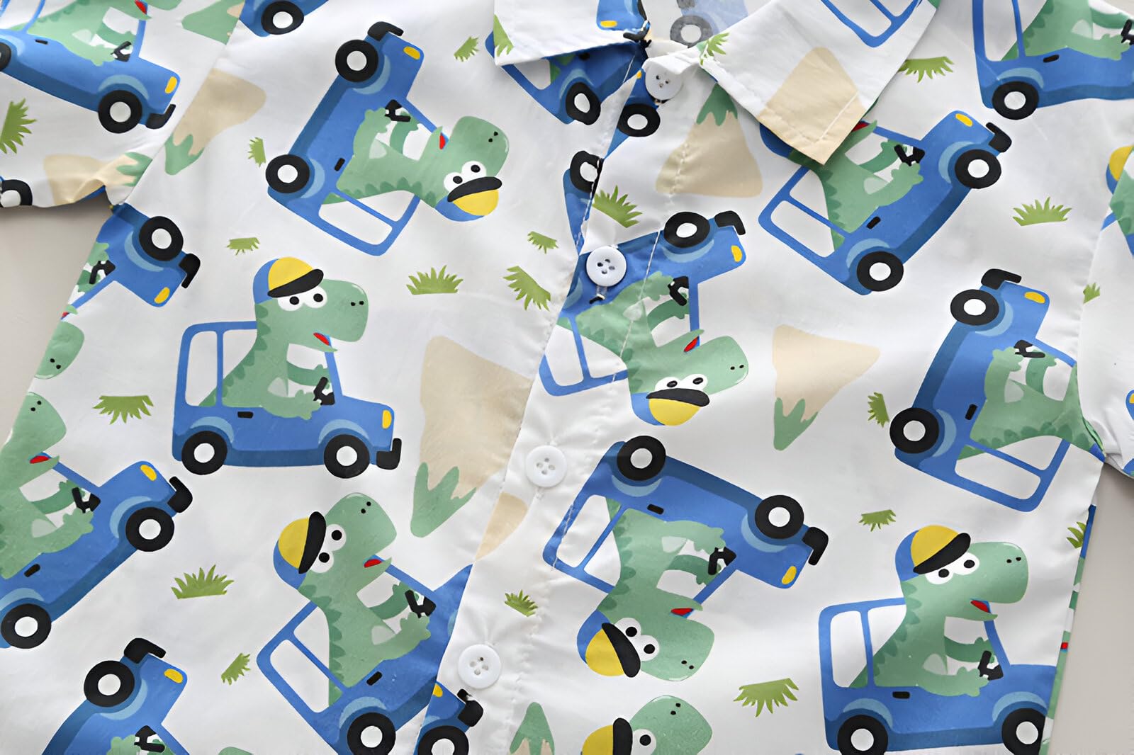 Googo Gaaga Baby Boys Half Sleeve Car Printed Cotton Shirt with Shorts Clothing Set for Kids(5-6 Year) - Image 5