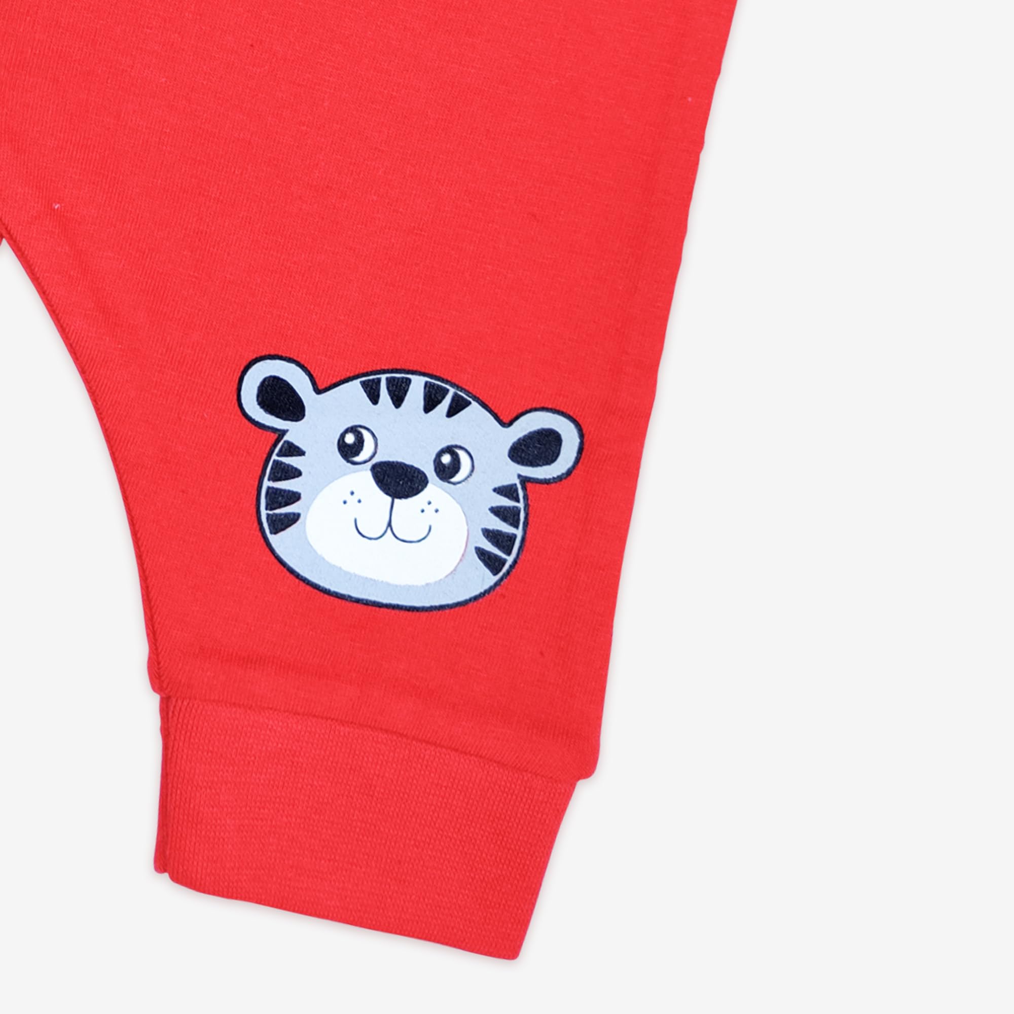 Real Basics Cotton Printed Clothing Sets for Baby Boys & Girls | Unisex Clothing Sets Full Sleeve T-Shirt & Pant (Red Cat-3-4 Years) - Image 6