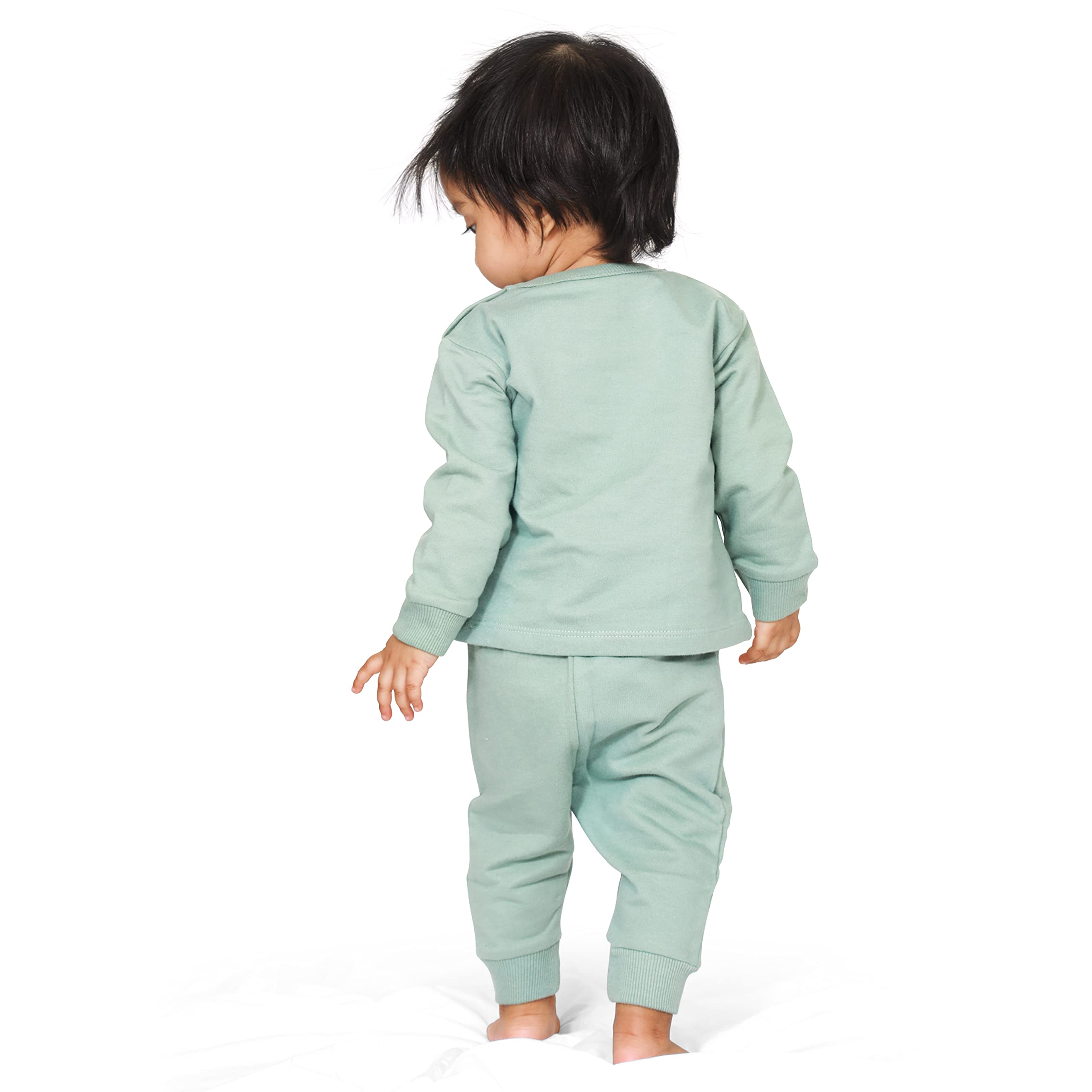 ARIEL Cotton Clothing Sets for Baby Boys & girls - Unisex Clothing sets Full Sleeve T-shirt & Pant (GrnPan_2-3 Years) - Image 6