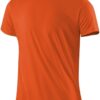 Orange Short Sleeve T-Shirt, Crew Neck, Cotton Blend, Casual Wear