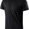 Men's Short Sleeve T-Shirt, Black, Crew Neck, Athletic Fit