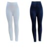 AV Enterprise Women Cotton Leggings (Medium_White&Navy Blue) Pack of 2