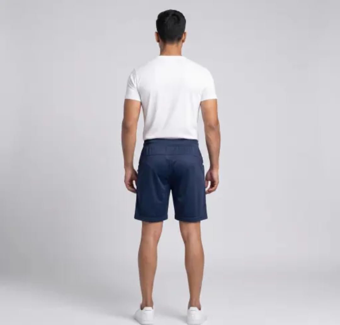 Men's Sports Shorts Combo Pack of 3, Black, Grey & Blue - Image 4