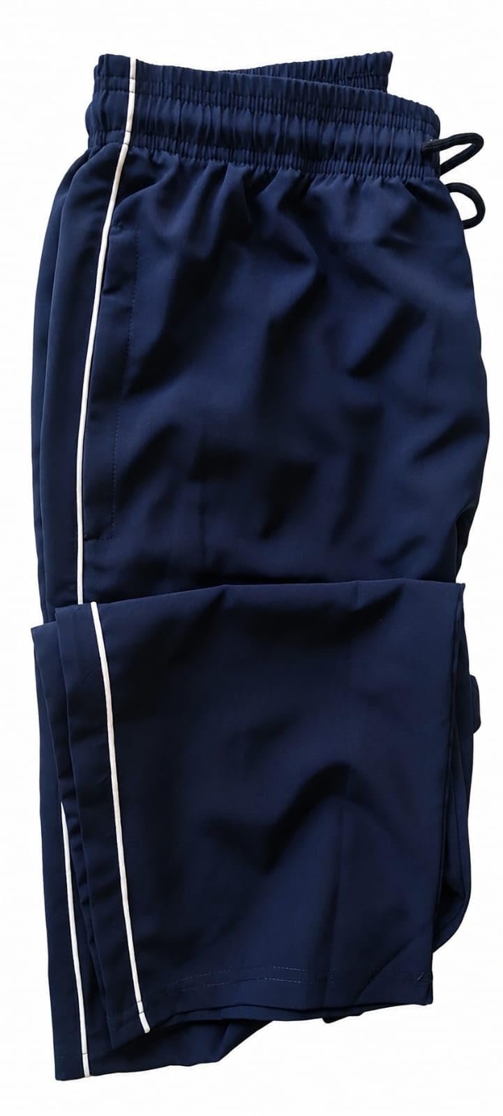 Men's Cotton Track Pants for Gym, Running, Yoga, Sports Full Length Lower with Side Piping | Elastic Waist with Drawstring | Navy Blue