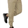 Krish Enterprise Men’s Casual Jogger Cotton Track Pants | Comfortable Athletic & Everyday Wear | Elastic Waist Sports Joggers for Gym, Running & Daily Use (in, Alpha, XL, D13-KHAKHI)