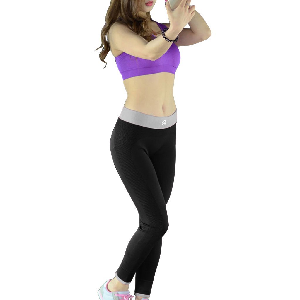 Imported Sweat-absorbent Spliced Skinny Yoga Pants Gym Pants Leggings Sportswear - Image 2