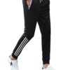 Men's Regular Fit Track Pants | Sport Pant | Plain Track Pant for Men Black White