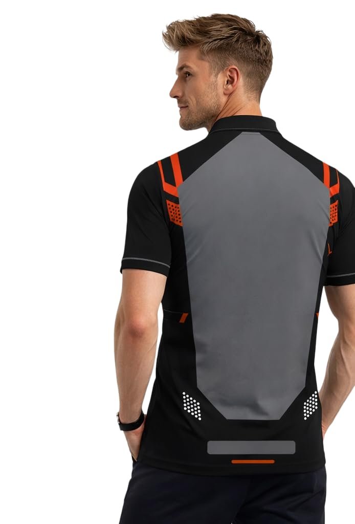 Lightweight Men’s Polo T-Shirt – Breathable Jersey with Half Sleeves & Collar Button, Perfect for Cricket, Football, Tennis, Gym & Training (Pack of 1) (in, Alpha, 3XL, Regular) Multicolour - Image 3