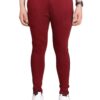 Volizap Men's Casual Cotton Striped Full Length Track Pant Maroon