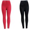 AV Enterprise Women Cotton Leggings (Medium_Red&Black) Pack of 2